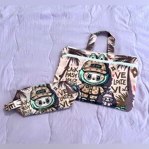 Labubu Pencil Pouch and Laptop Bag Bundle